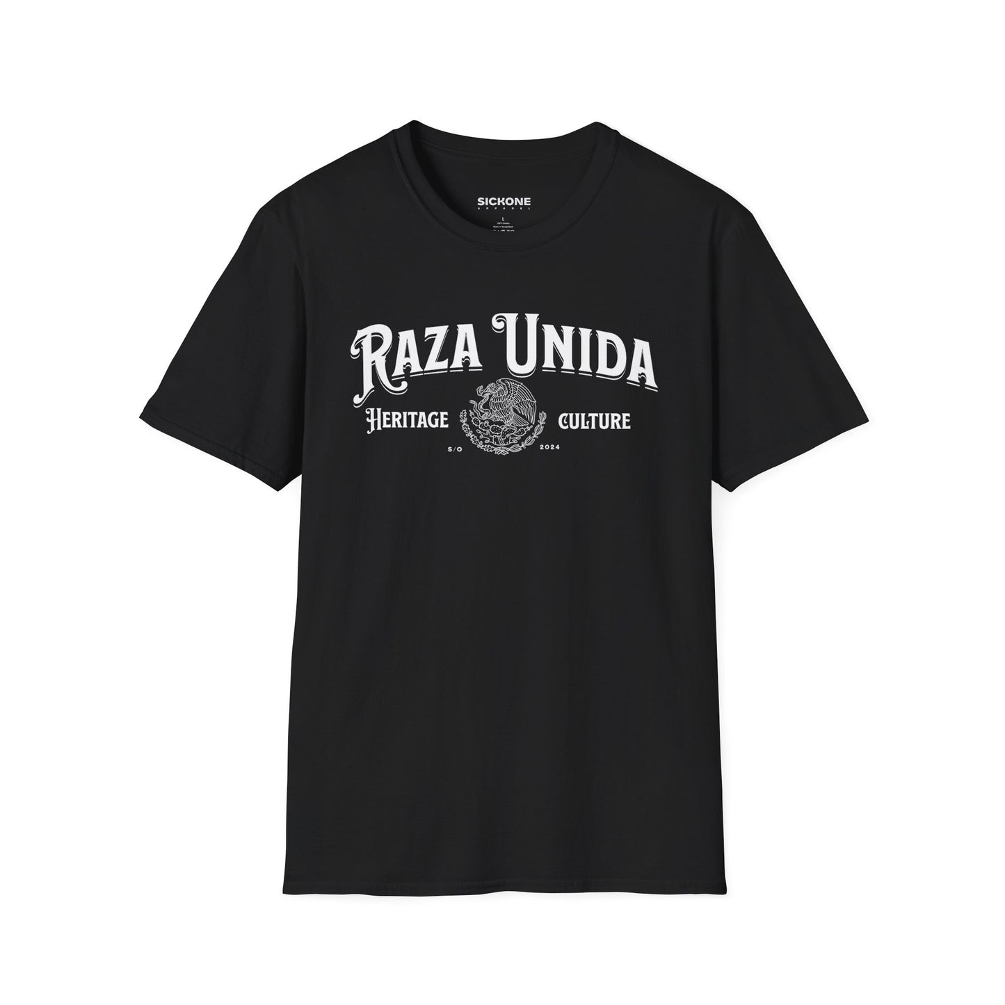 Raza Unida Chicano heritage streetwear t-shirt by SickOne Apparel – black color