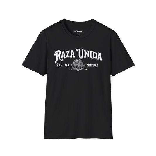 Raza Unida Chicano heritage streetwear t-shirt by SickOne Apparel – black color