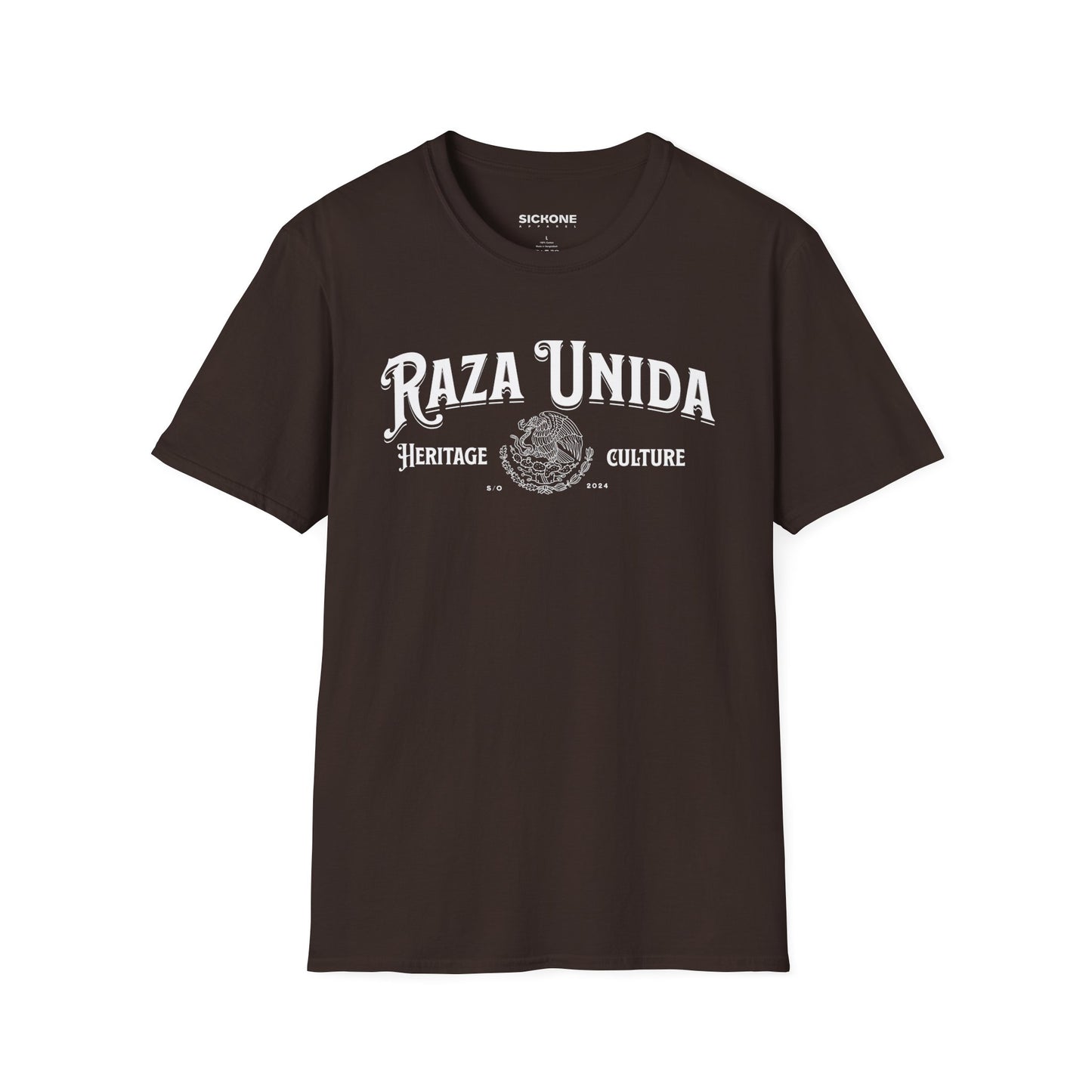 Raza Unida cultural pride tee by SickOne Apparel – brown shirt