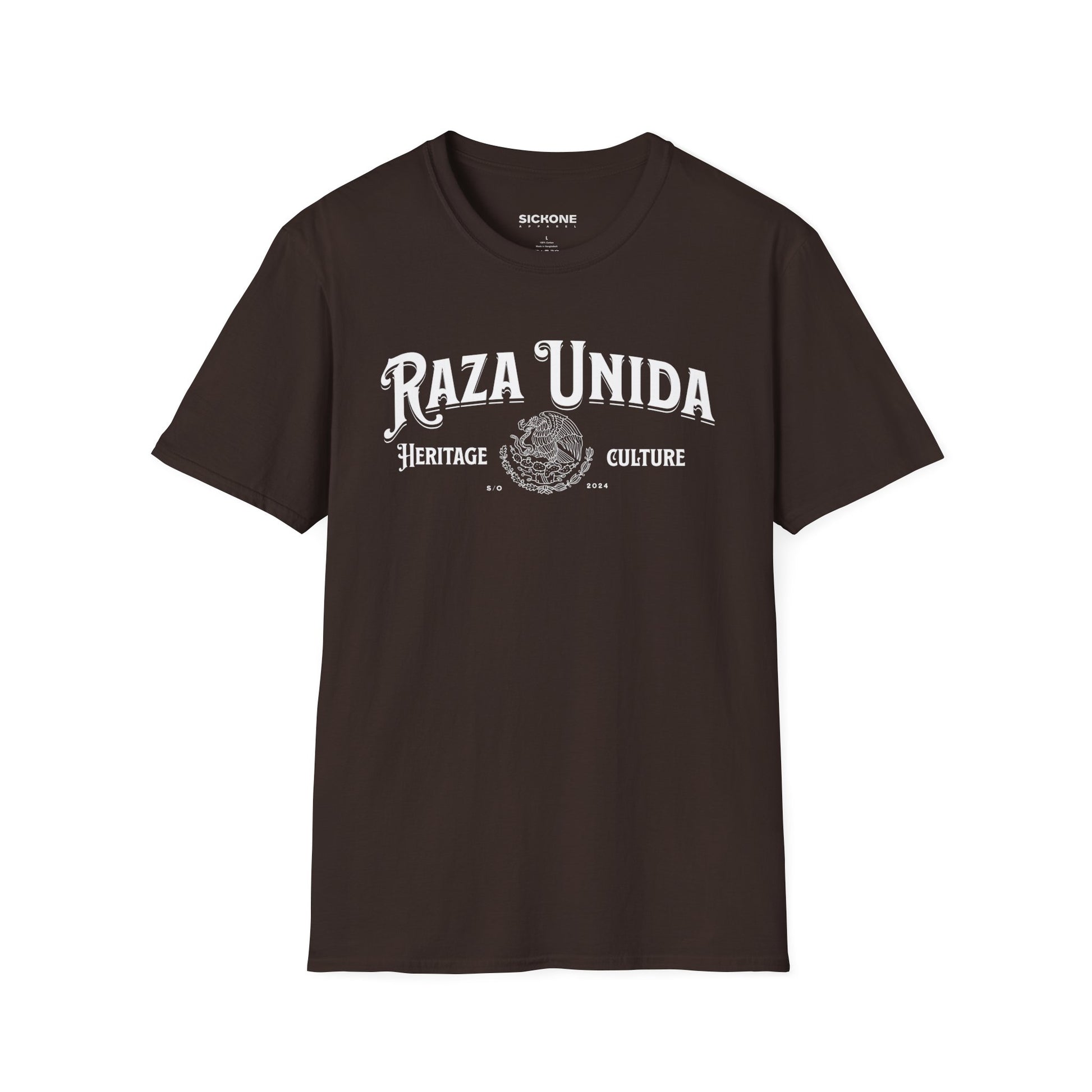 Raza Unida cultural pride tee by SickOne Apparel – brown shirt